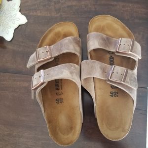 Birkenstocks. Worn once. Didn't fit properly